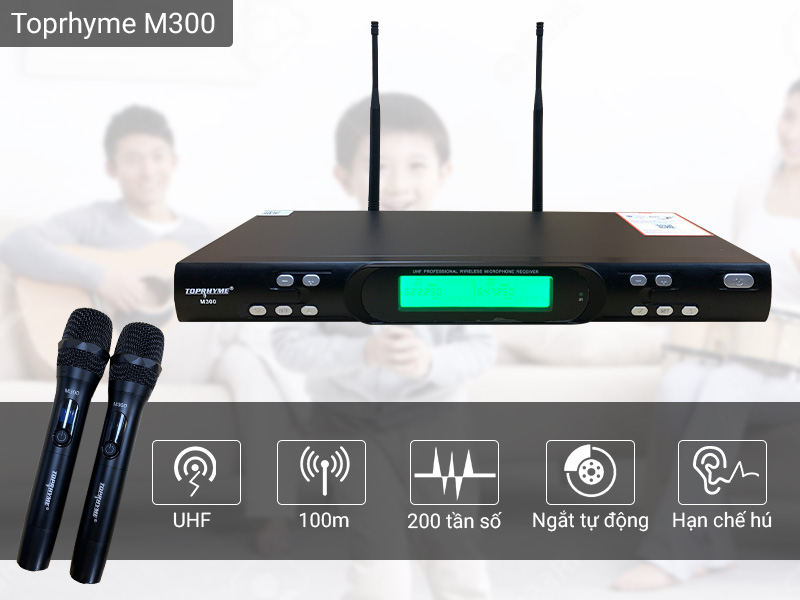 Micro kh&ocirc;ng d&acirc;y Toprhyme M300