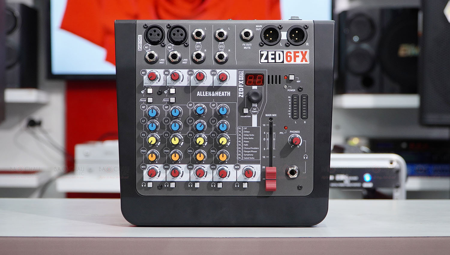Mixer Allen & Heath ZED-6FX (Mixer Analog, 6 Kênh, 2 EQ)