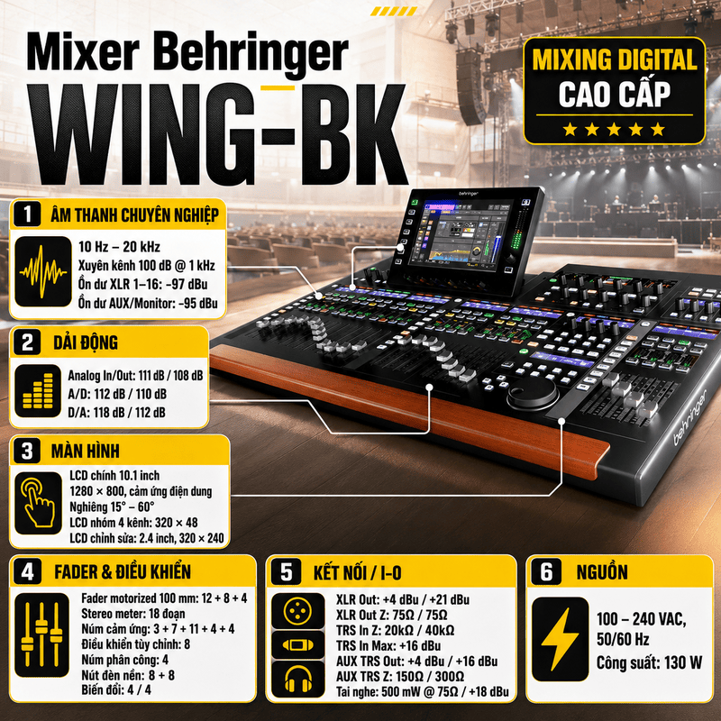 mixer Behringer WING-BK