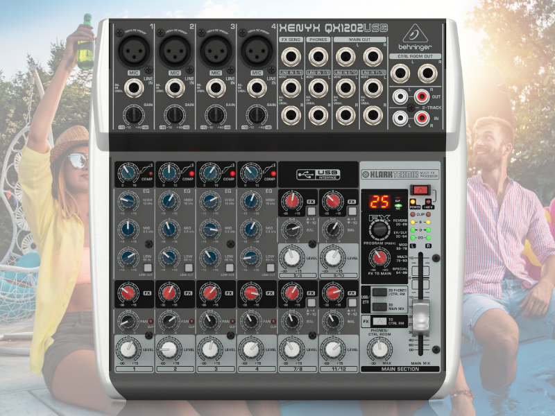 B&agrave;n mixer Behringer Xenyx QX1202USB