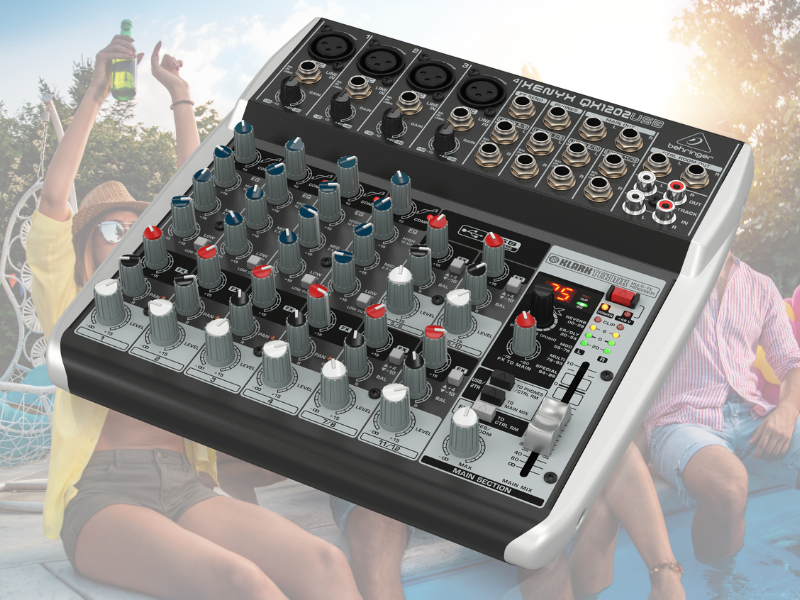 B&agrave;n mixer Behringer Xenyx QX1202USB