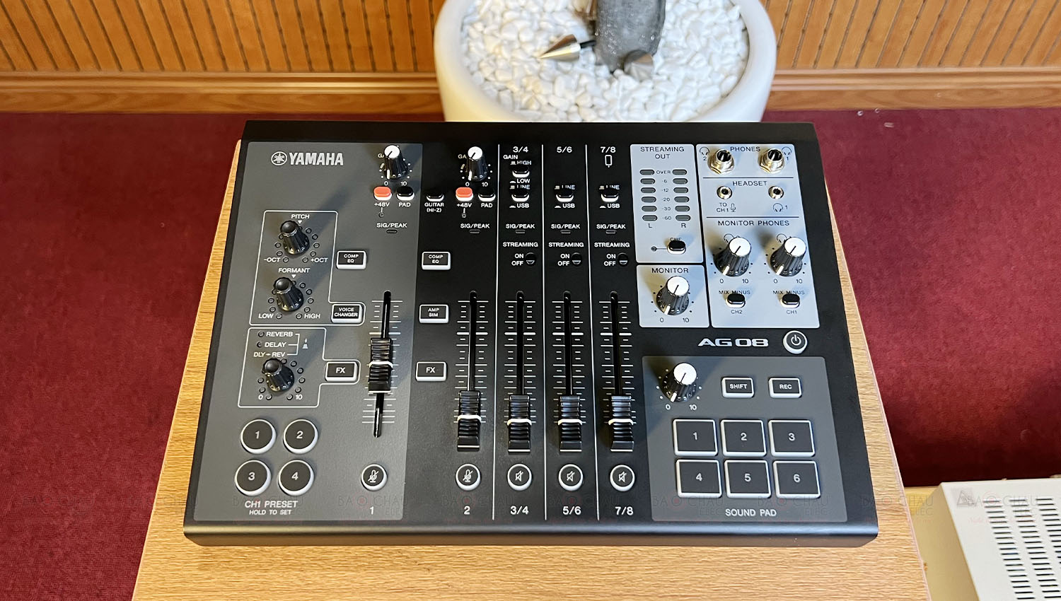 Mixer Yamaha AG08 (Mixer Livestream, 8 Kênh, DSP)