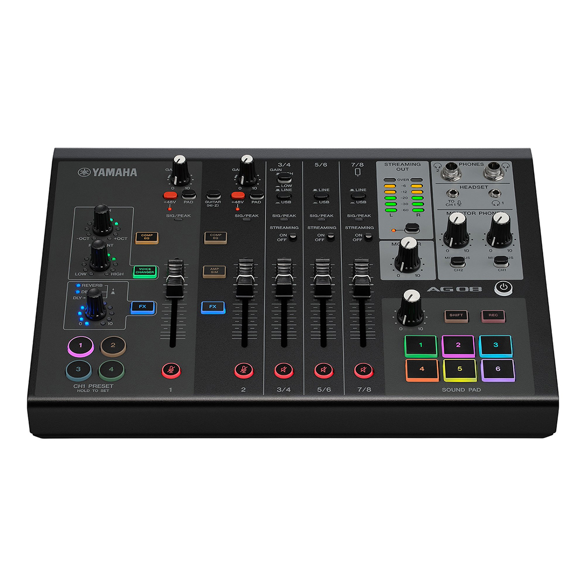 Mixer Yamaha AG08 đenYamaha AG08 đen