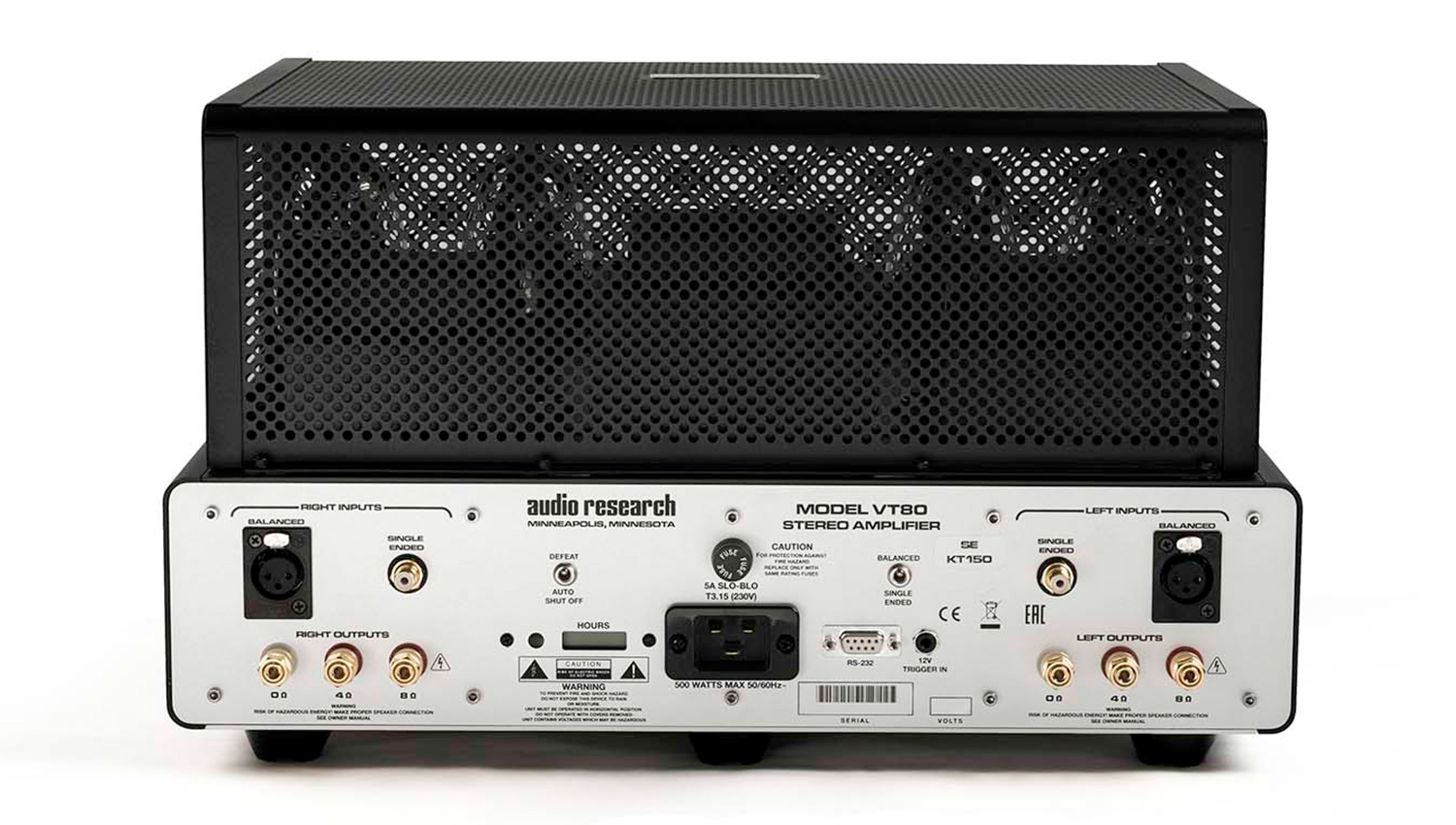 mặt sau Amply Audio Research VT80 SE màu đen