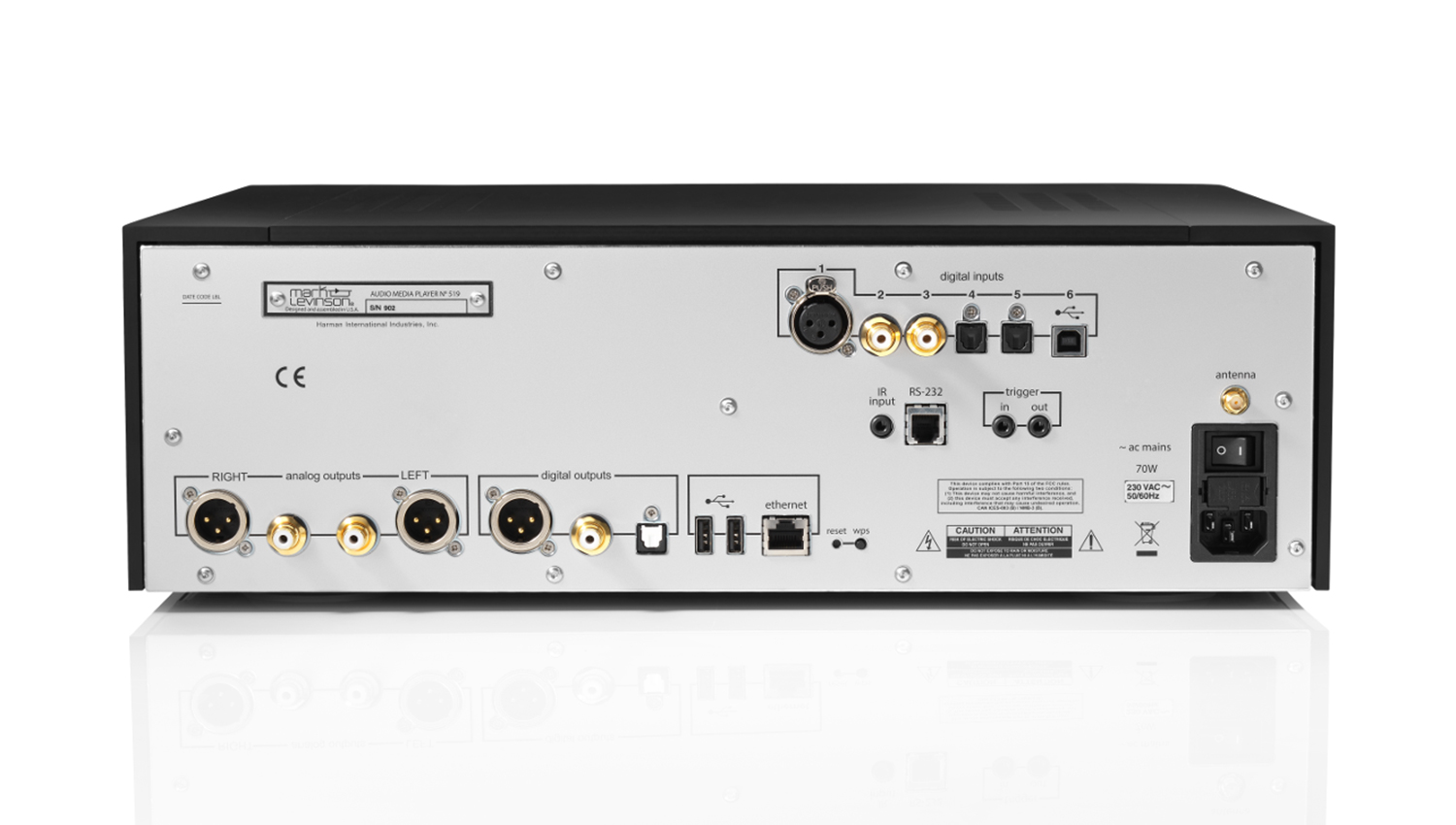 mặt sau Music Server Mark Levinson No 519