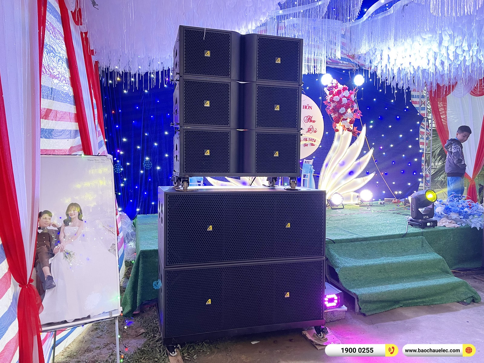 Lắp đặt d&agrave;n Line Array Actpro sự kiện, đ&aacute;m cưới gần 216tr cho anh Bắc tại H&agrave; Tĩnh (Actpro KR212, KR28, MG16X CV, DSP48,&hellip;)