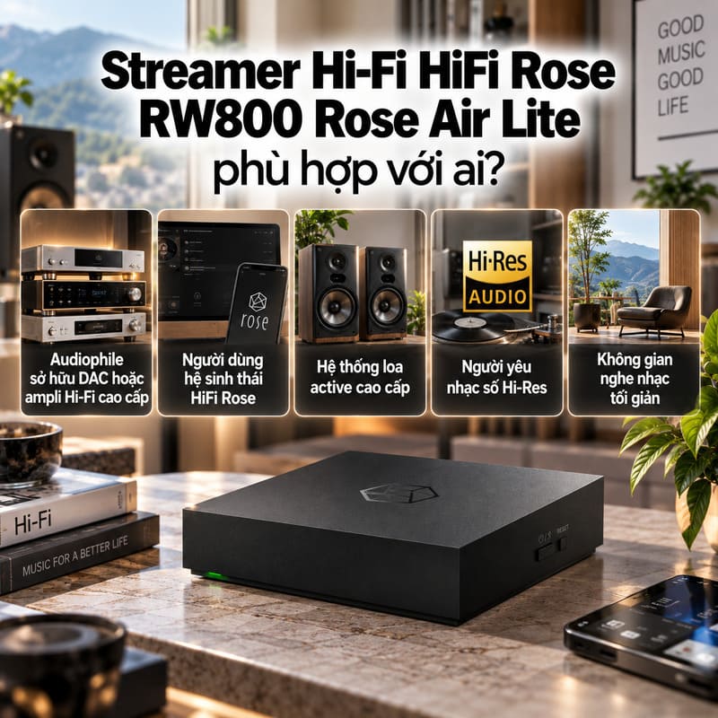 Network Streamer HiFi Rose RW800 Rose Air Lite