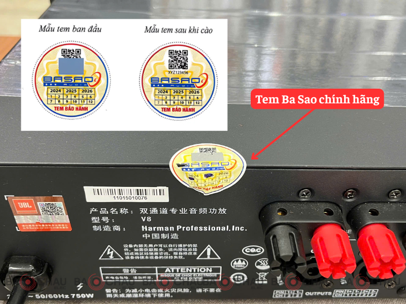 Ph&acirc;n Biệt Thật Giả Cục Đẩy JBL Seri V4, V6, V8, V10