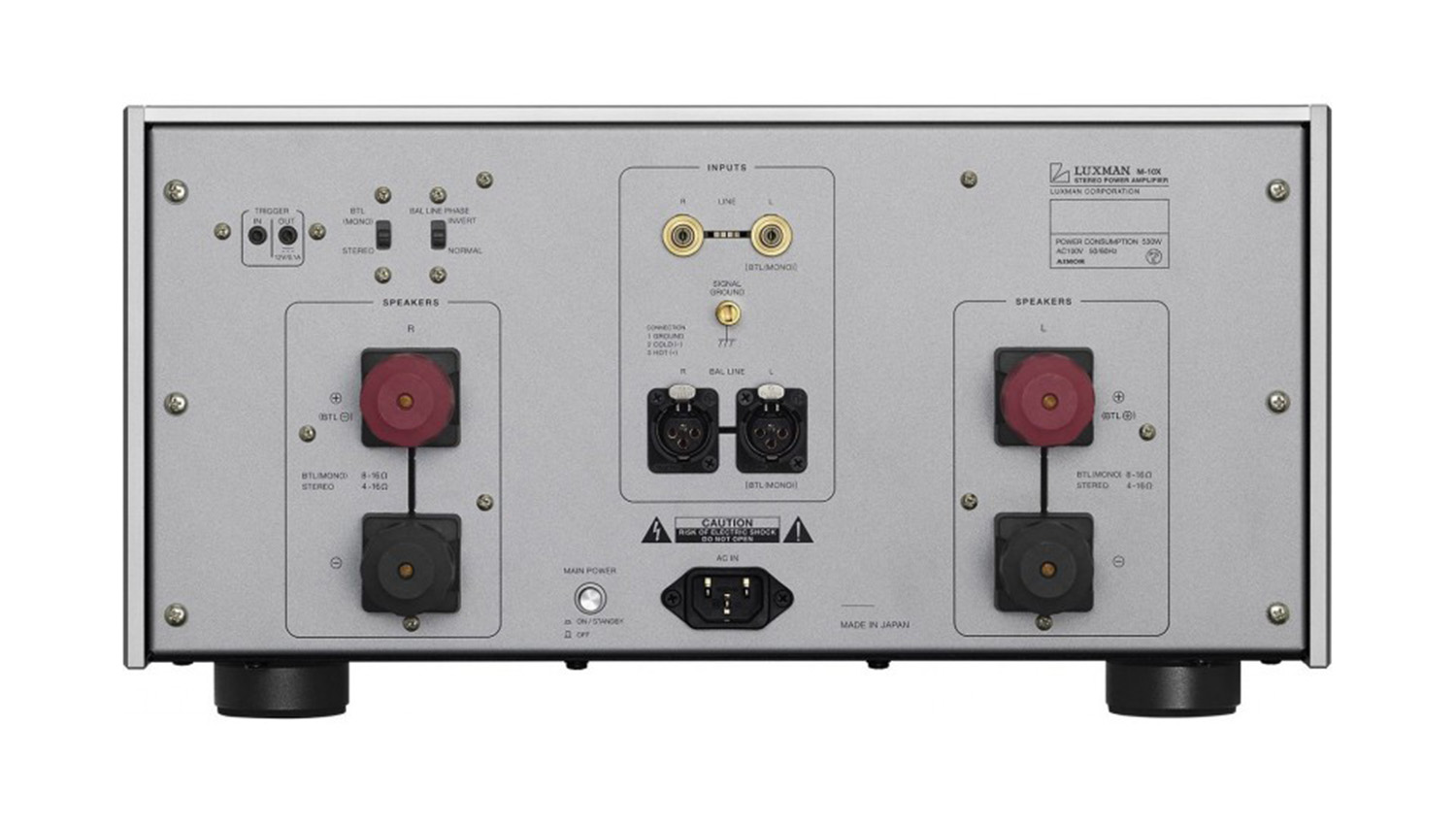 mặt sau Power Amply Luxman M-10X