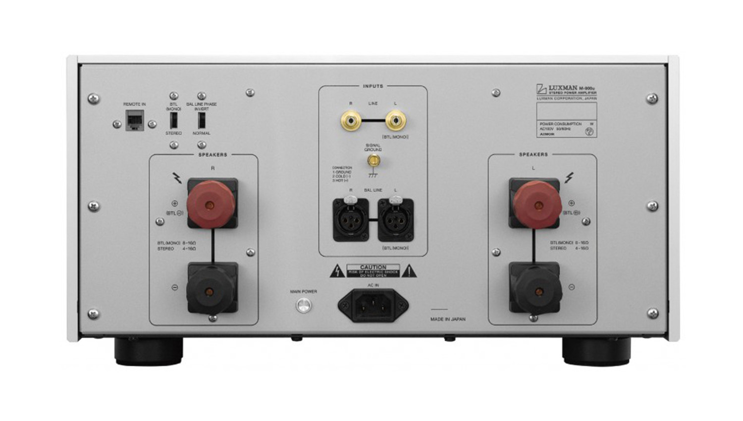 Mặt sau Power Amply Luxman M900u