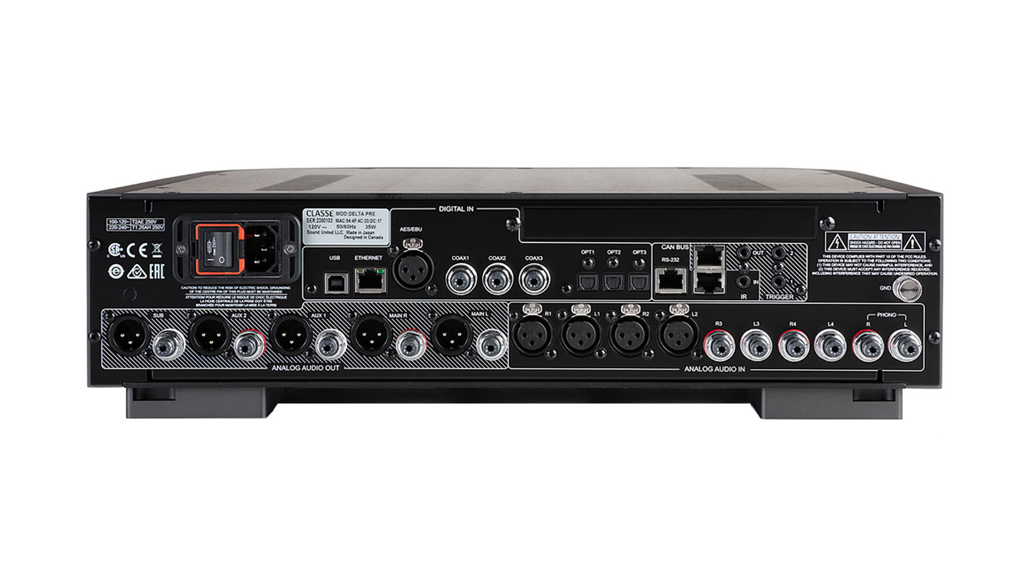 Mặt sau Pre Amply Classe Delta Pre