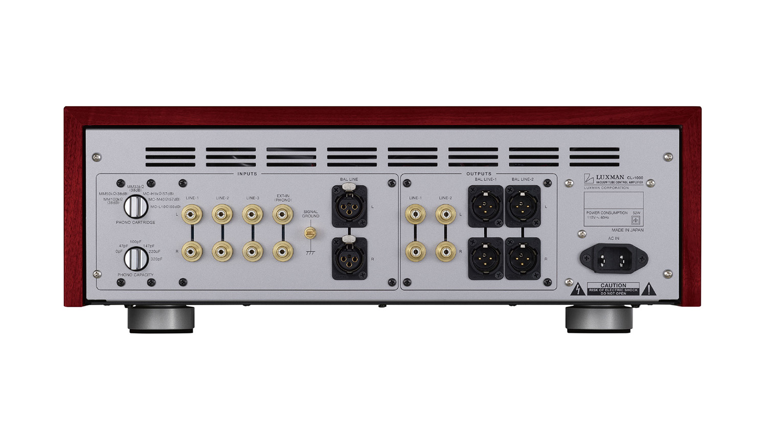 mặt sau Pre Amply đèn Luxman CL-1000