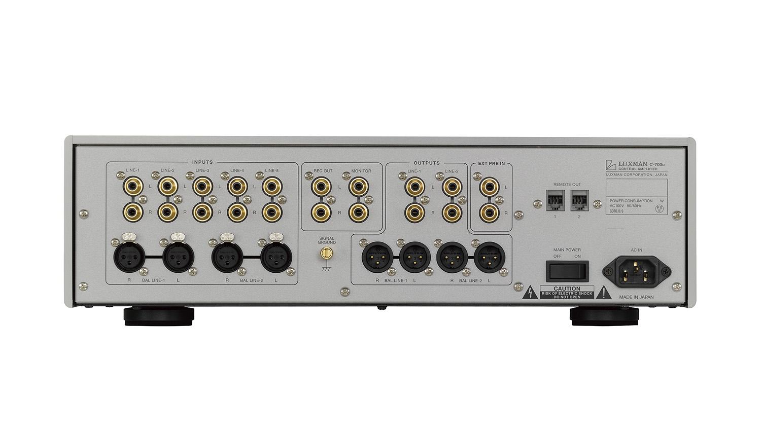 Mặt sau Pre ampli Luxman C700u (Japan)
