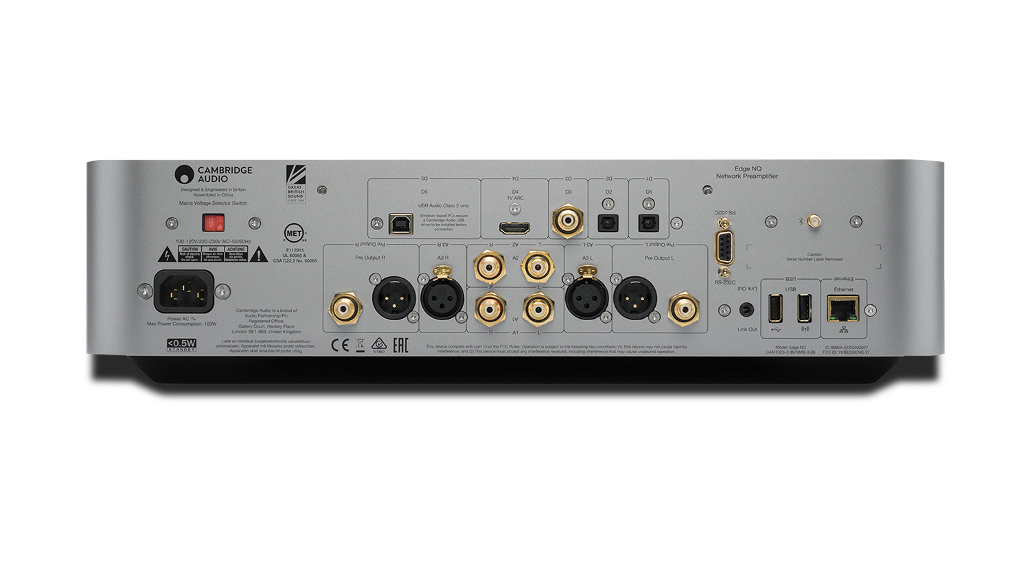 Mặt sau Pre Cambridge Network Player Edge NQ