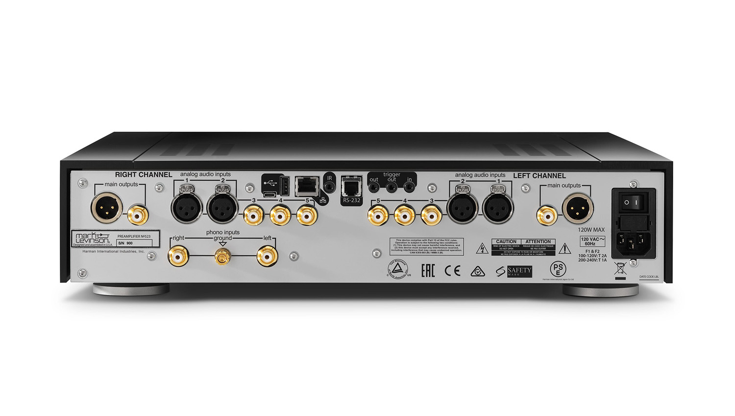 Mặt sau Pre Mark Levinson No 523