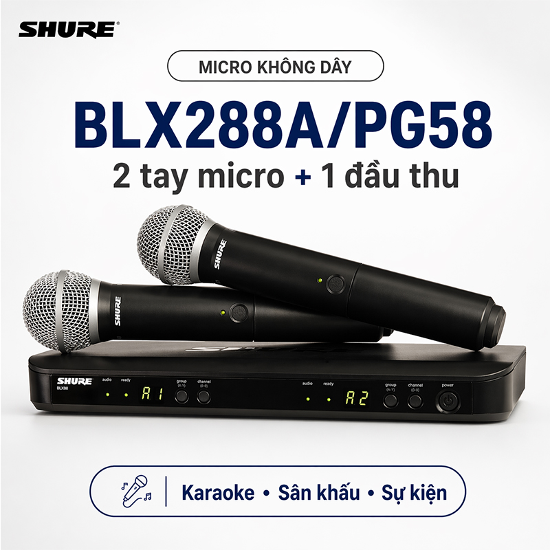 Micro Shure BLX288A/PG58 (2micro)