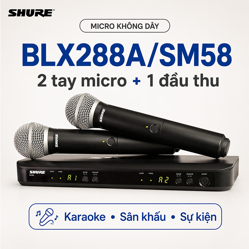 Micro Shure BLX288A/SM58 (2micro)
