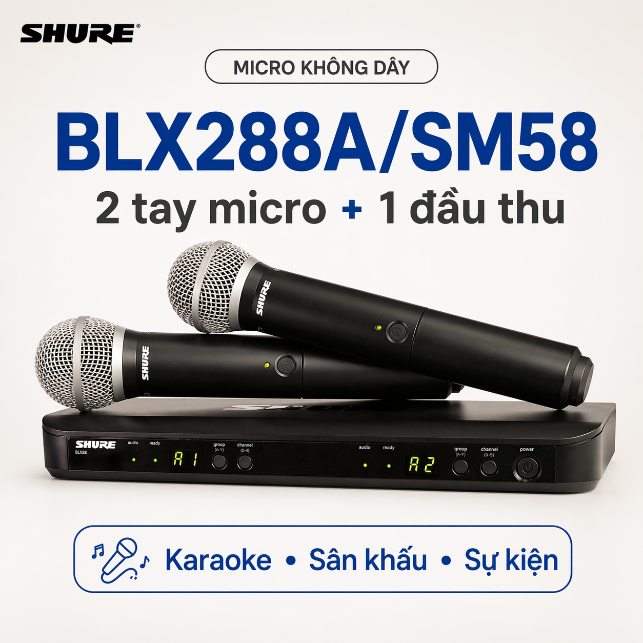 Micro Shure BLX288A/SM58 (2micro)