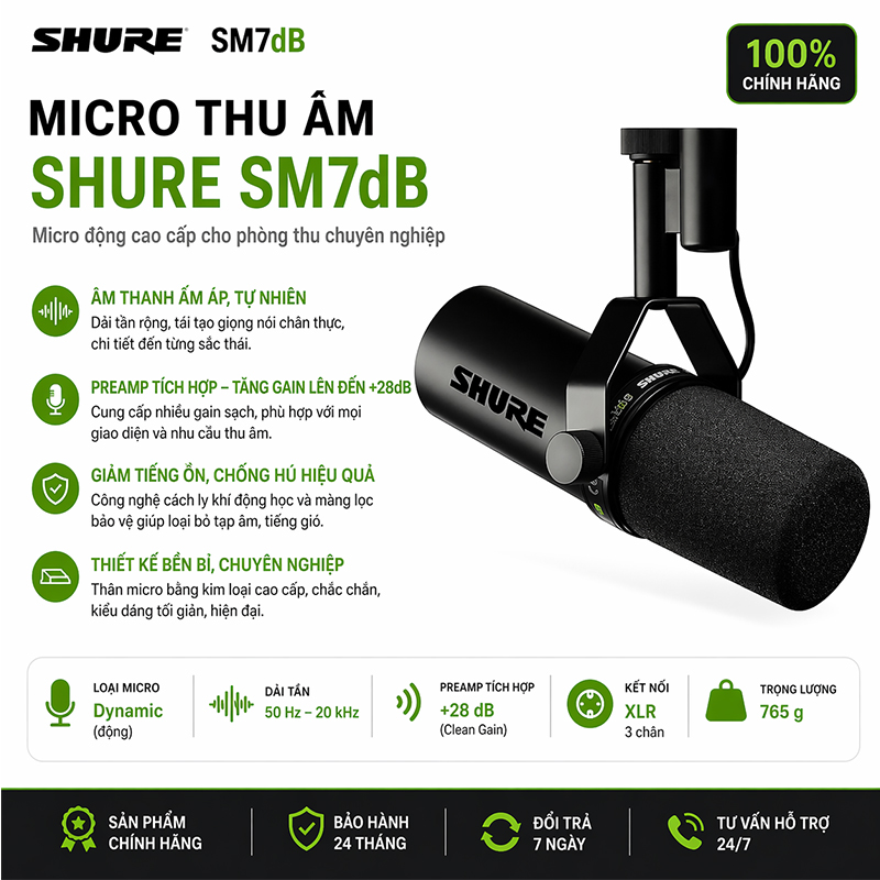 Micro Shure SM7DB - Hình 2