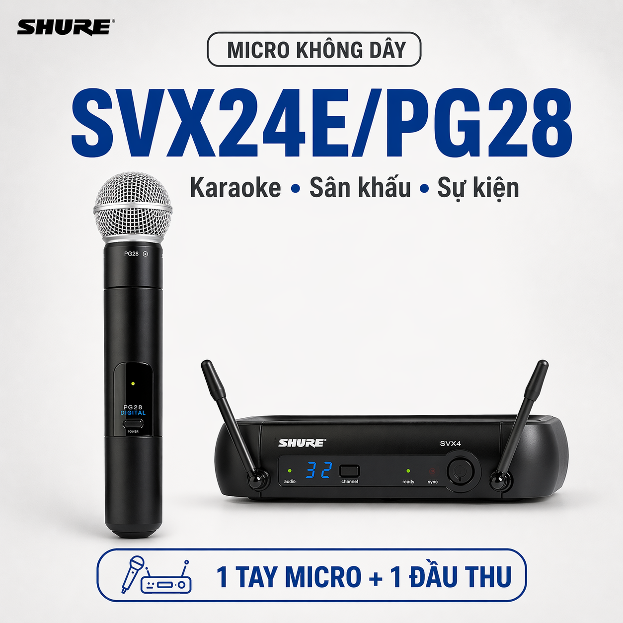 Micro Shure SVX24E/PG28