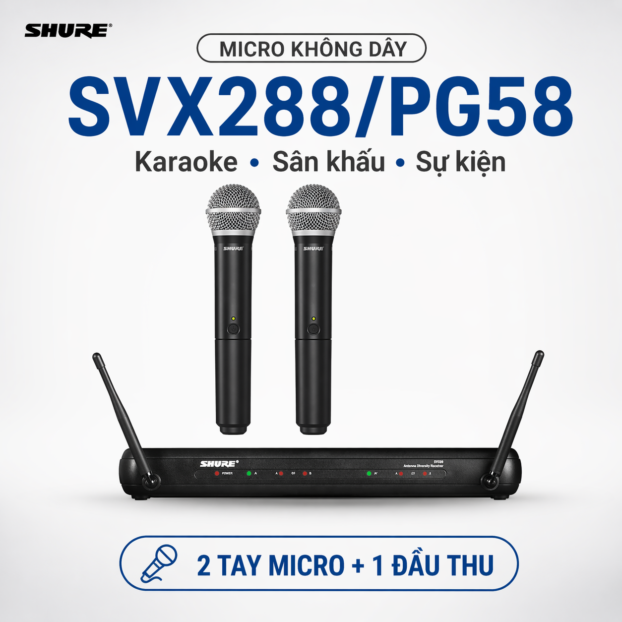 Micro Shure SVX288A/PG58 (2 micro)