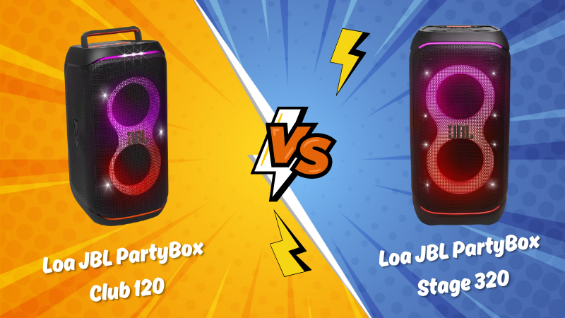 So sánh chi tiết mọi mặt của loa JBL Partybox club 120 vs 320