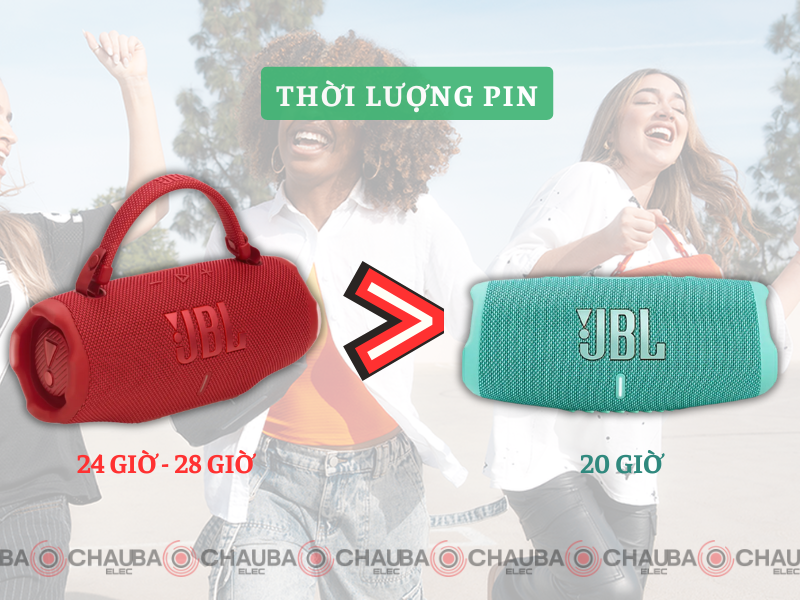 So s&aacute;nh Loa JBL Charge 5 v&agrave; JBL Charge 6 mới nhất!