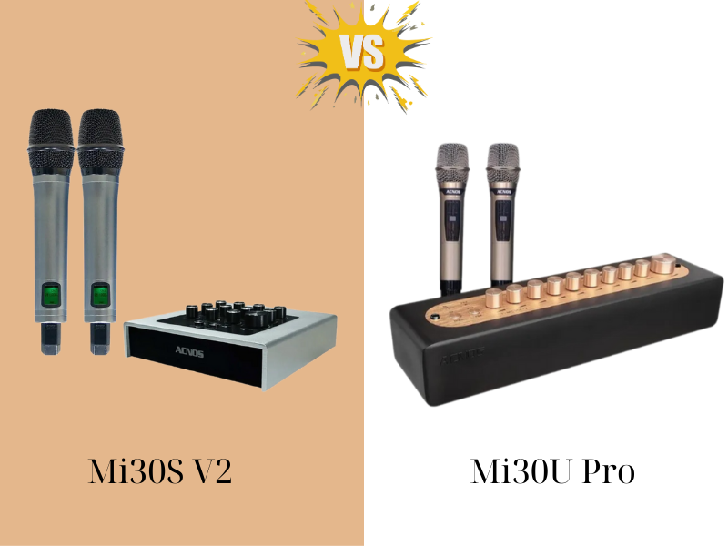 So s&aacute;nh nhanh vang Acnos MI30S V2 với Acnos MI30u pro
