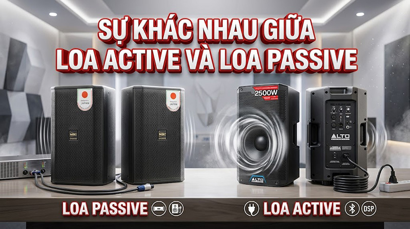 Sự khác nhau giữa Loa Active và Loa Passive