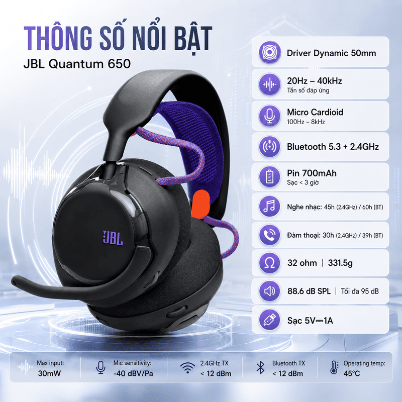 Tai nghe JBL Quantum 650