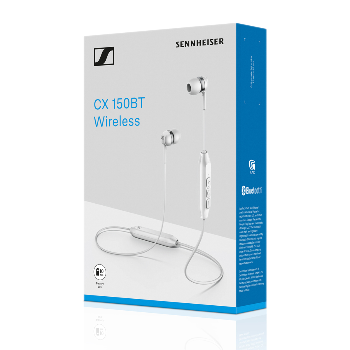 Tai nghe Sennheiser CX 150BT màu trắng