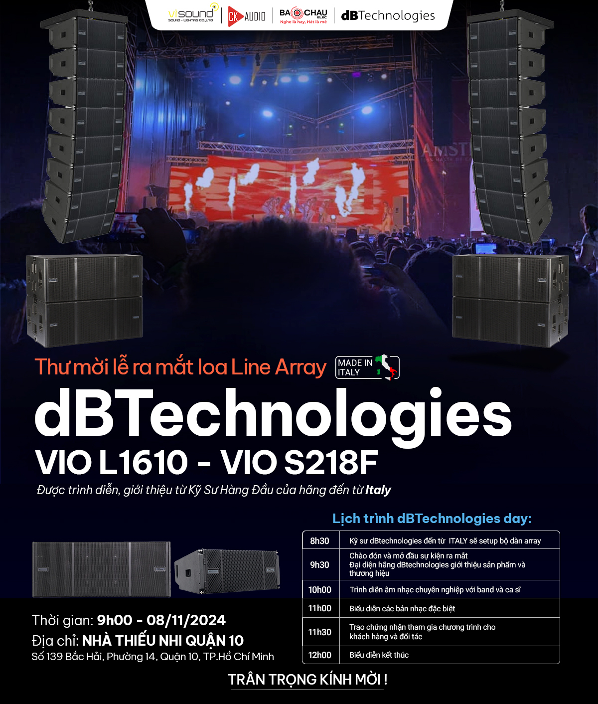 Hot: Lễ Ra Mắt Loa Line Array Dbtechnologies Vio L1610 Made in Italy Lần Đầu Ti&ecirc;n Tại Việt Nam