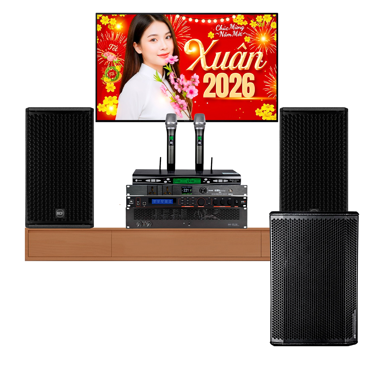 Dàn karaoke cao cấp RCF 42 (RCF G-MAX 10, RCF IPS 2.5K, JBL VX9, dBTechnologies Sub612, Baiervires BS-790s) - Hình 2