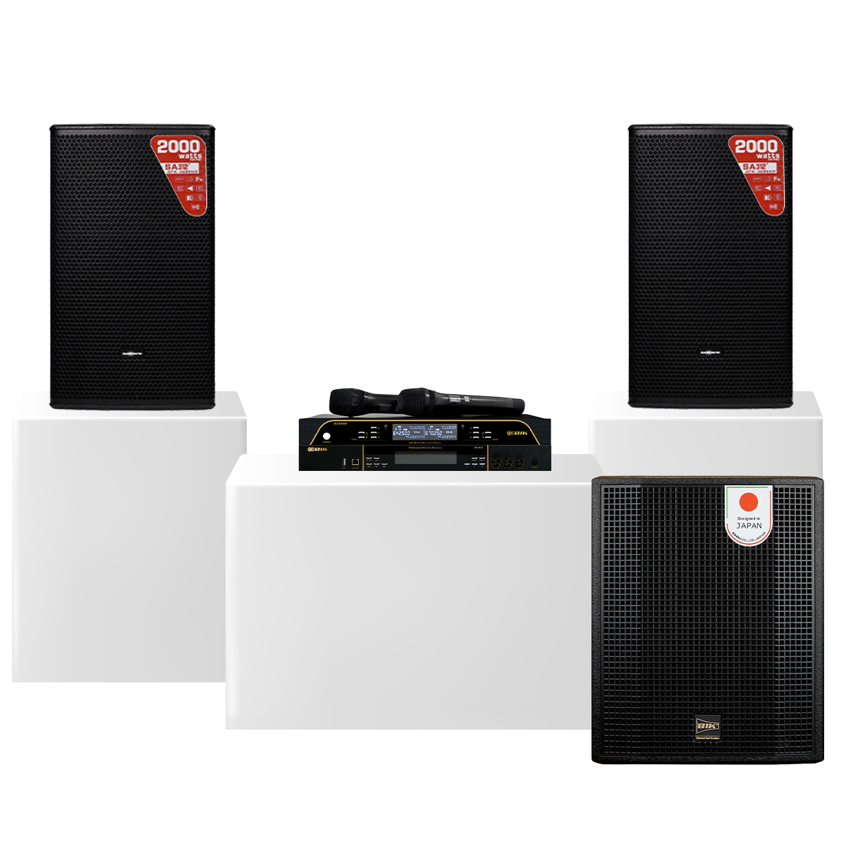 Dàn Karaoke Gia Đình Audiocenter 01 (Audiocenter SA312+, BIK VK-R51, BIK BBK-W55A, BIK BJ-U200)