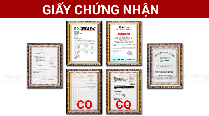 chứng nhận co cq bik