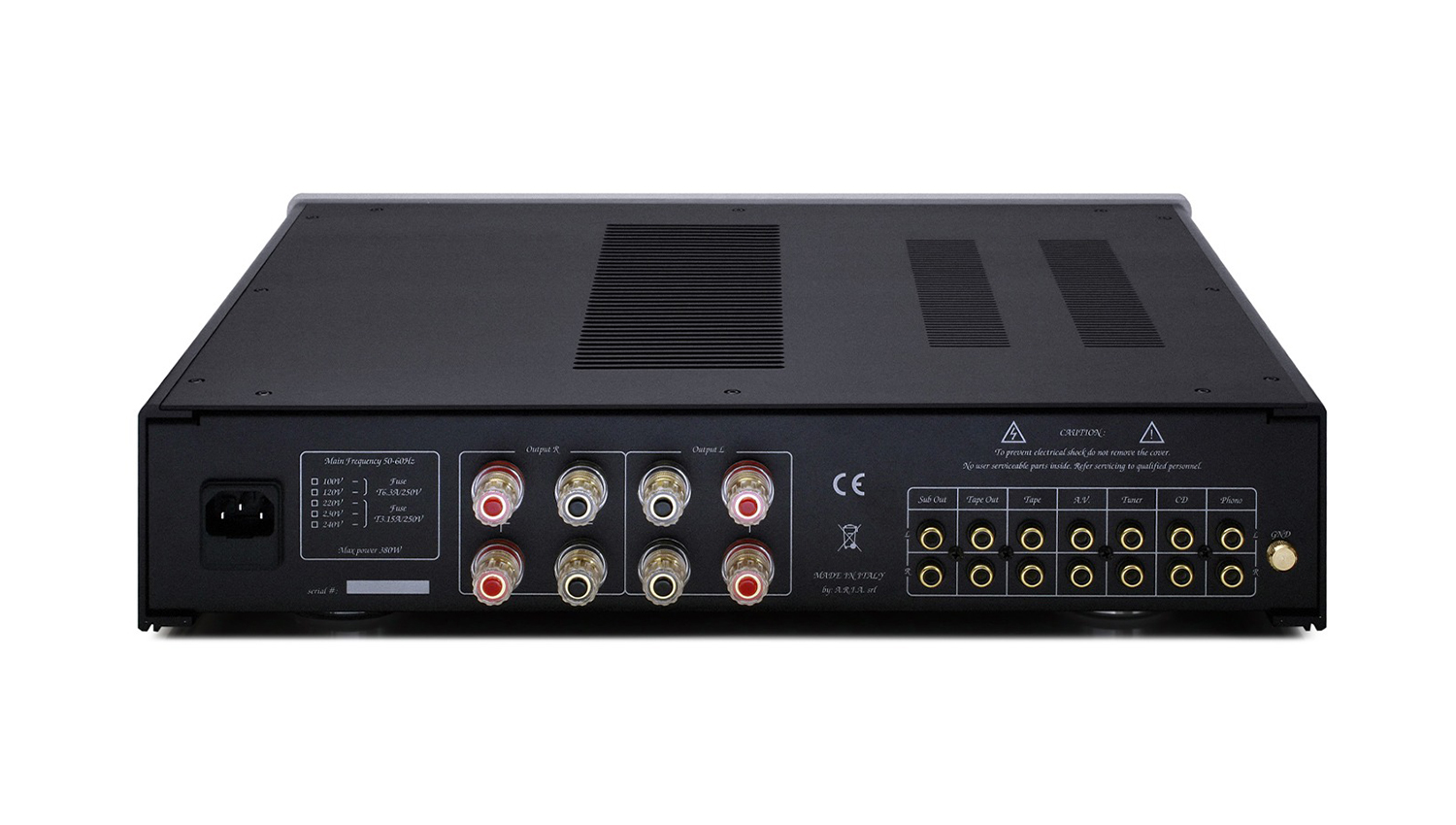 mặt sau Amply Unison Research Unico Primo