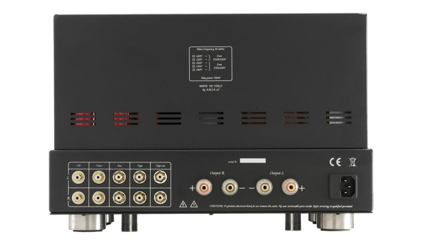 mặt sau Amply đèn Unison Research S9