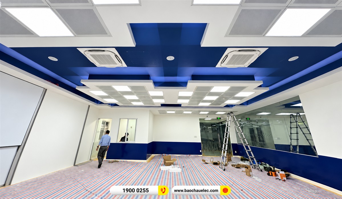 To&agrave;n cảnh hệ thống loa &acirc;m trần trong kh&ocirc;ng gian c&ocirc;ng ty VISINGPACK