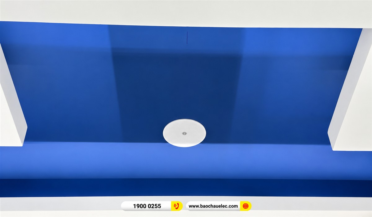 Chi tiết vị tr&iacute; loa Philips giữa c&aacute;c mảng trần tại VISINGPACK