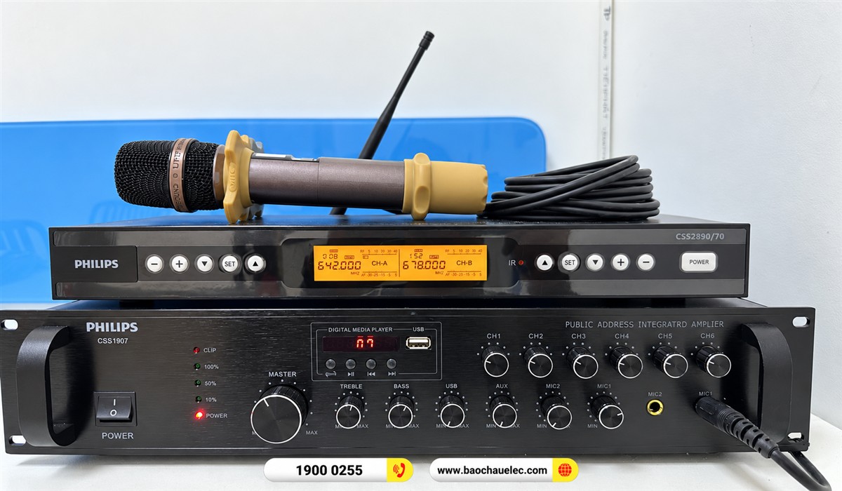 Amply Philips CSS1907/70 v&agrave; micro CSS2890/70 tại VISINGPACK