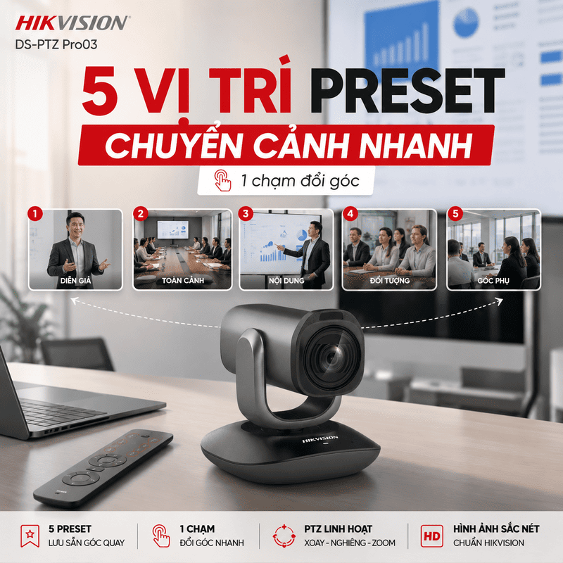 Webcam hội nghị Hikvision DS-PTZ Pro03