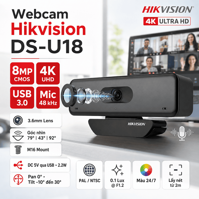 Webcam hội nghị Hikvision DS-U18 