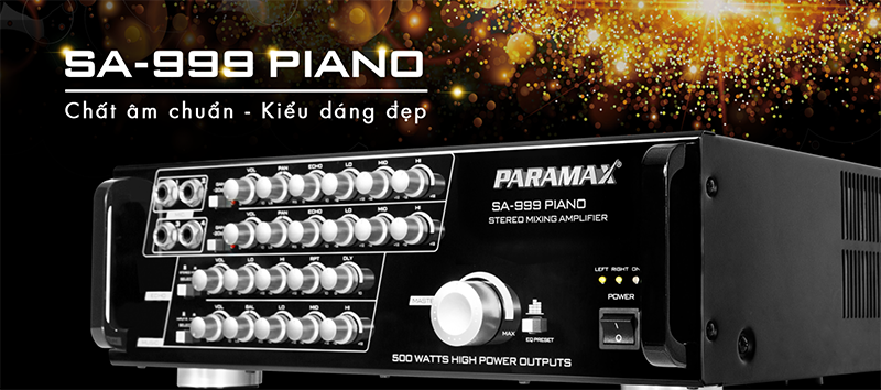 Amply Paramax SA-999 Piano New chất &acirc;m chuẩn kiểu d&aacute;ng đẹp