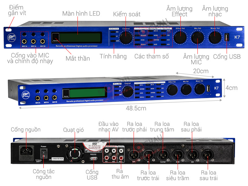 Ảnh kĩ thuật Vang số BF Audio K7