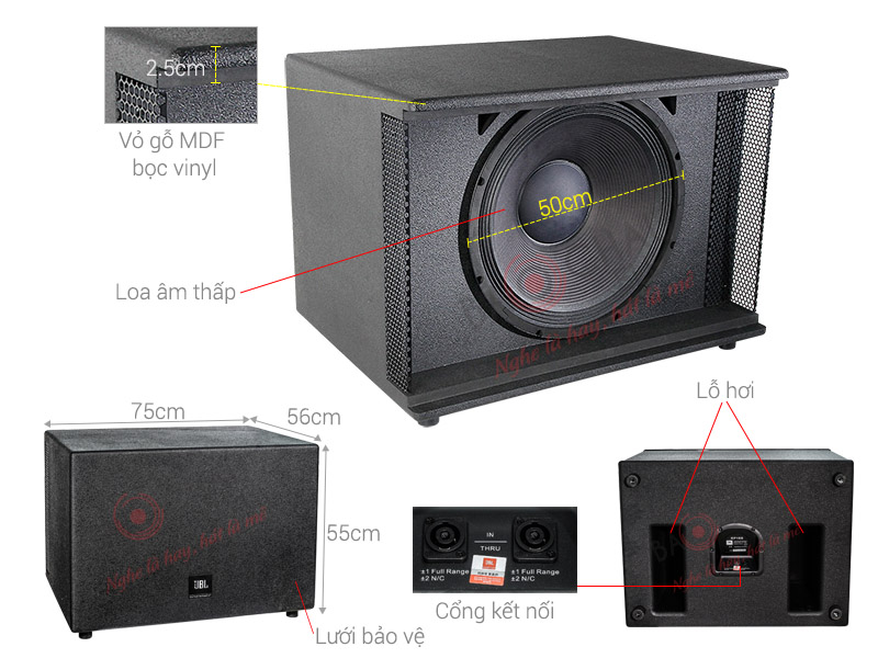 Ảnh kĩ thuật Loa Sub hơi JBL KP18S (bass 50)