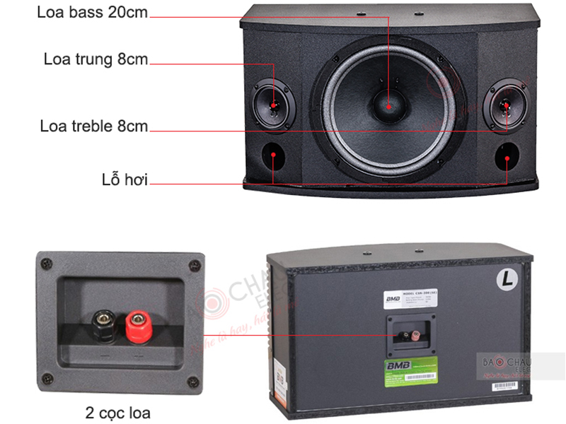 Ảnh kĩ thuật Loa karaoke BMB CSN 300SE (bass 20cm)