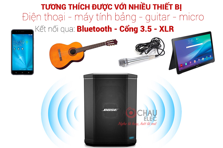 Tương thích với các thiết bị thông qua cổng 3,5 mm