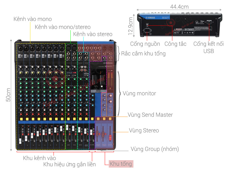 B&agrave;n mixer Yamaha MG16Xu gi&aacute; rẻ nhất thị trường 