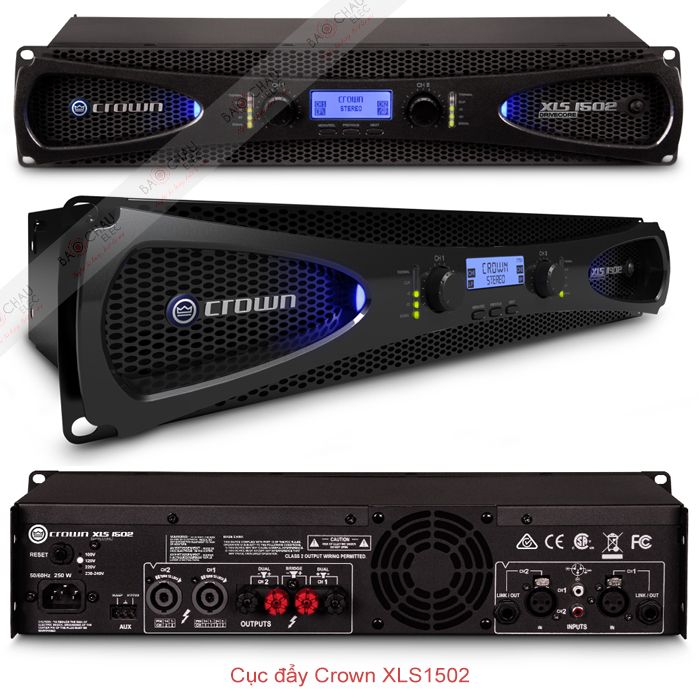 Cục đẩy c&ocirc;ng suất Crown XLS 1502 chi tiết c&aacute;c mặt