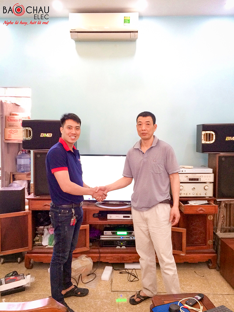 Lắp đặt dàn karaoke gia đình cao cấp cho chú Toàn tại Thanh Trì